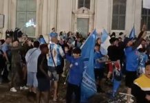 Festa-scudetto del Napoli anche a Mantova: piazza Sordello trasformata in Piedigrotta