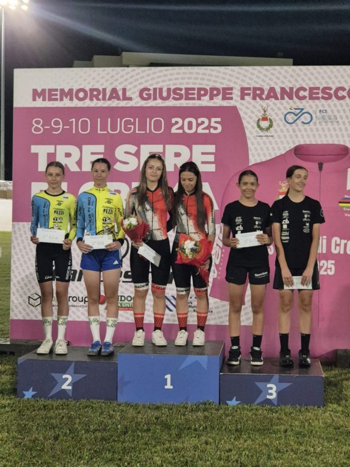 Il podio delle esordienti del 2° anno