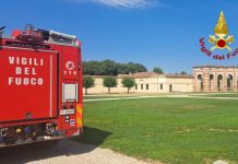 Fiammata nella cabina elettrica di Palazzo Te: vigili del fuoco sul posto. Tanto fumo ma niente danni