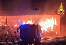 Incendio devasta un fienile: danni ingenti