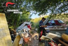 I Carabinieri scoprono 700mq di discarica abusiva, scattano due denunce