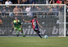 Poker al Frosinone, Cagliari agli ottavi di Coppa con il Napoli