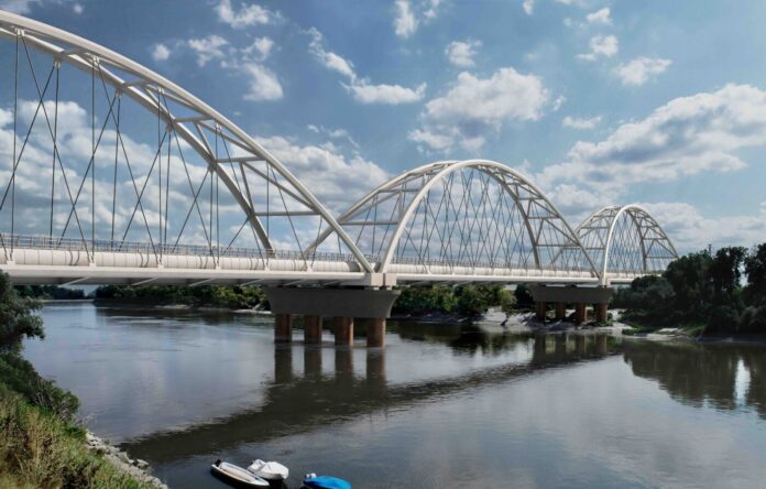 PONTE SUL PO COLORNO CASALMAGGIORE Presentato il Progetto di fattibilitÃ  tecnica ed economica 002 Rendering del ponte 1_3679149
