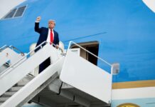 Trump accolto a Ben Gurion da Herzog e Netanyahu