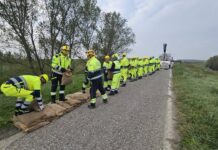 Esercitazione a San Giorgio Bigarello della protezione civile simulando un nubifragio