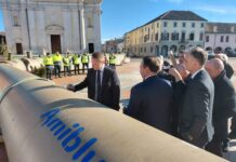 Posata la prima pietra della canala Gronda Nord alla presenza del Ministro Lollobrigida