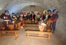 Scambio di auguri tra i Venturieri del Löf, rievocatori storici di Redondesco