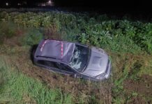 Esce di strada con l’auto e si ribalta in un campo: ferito un 47enne