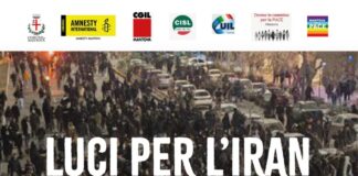 “Luci per l’Iran”: al Lungorio un presidio per libertà e diritti
