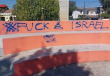 San Giorgio: scritte contro Israele nel parco