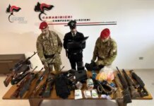Arsenale e esplosivi in casa a Oschiri, un arresto