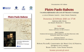 Presentazione alla Madonna della Vittoria il 22 febbraio del volume su Rubens e la corte di Vincenzo I Gonzaga