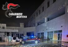 Incendio in un capannone di via Mambrini