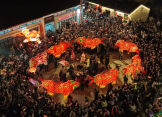Cina, Anhui ospita la tradizionale parata di lanterne a forma di pesce