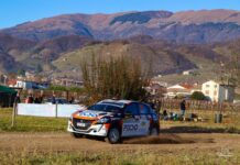 Stefano Madella (Solferino Pecso) al via del Campionato Italiano Rally Terra