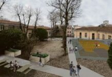 Restyling al cortile della scuola Pomponazzo