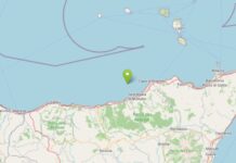 Scossa di terremoto di magnitudo 3.3 in mare al largo costa messinese