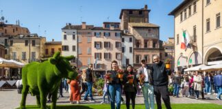 Il centro invaso dai colori di Mantova Fiorita