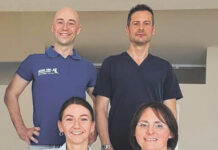 Centro Equilibrium: a San Martino dall’Argine nasce un nuovo modello di salute e movimento I quattro professionisti. In alto da sinistra: il dott. Aaron Marco Ongari e Damiano Ferrari Sotto da sinistra: la dott.ssa Silvia Piazza e Chiara Bossolini