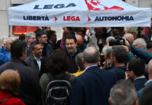 Matteo Salvini in città a sostegno del candidato del centrodestra Zancuoghi