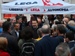 Matteo Salvini in città a sostegno del candidato del centrodestra Zancuoghi