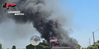 Incendio in una cascina a Redondesco