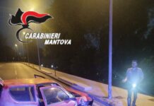 Auto fuori strada in viale Mincio: 36enne finisce contro un palo