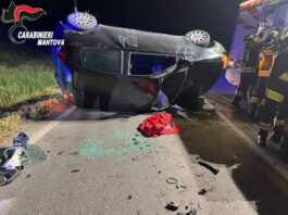 Scontro frontale nella notte a Sustinente: ferito un 59enne sulla SP 482