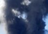 Fitta nube si alza alla zona industriale