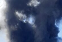 Fitta nube si alza alla zona industriale