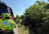 Pattuglia dei Carabinieri finisce nel fossato, quattro in ospedale
