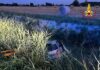 Auto nel canale: conducente in stato di shock