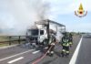 A22: camion in fiamme tra Pegognaga e Reggiolo, traffico in tilt ma nessun ferito