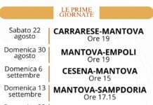 Mantova, esordio sabato 22 alle 19 a Carrara