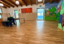 Motteggiana: risistemato il parquet nella materna di Villa Saviola