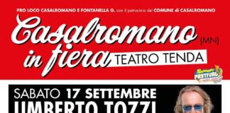 Casalromano si prepara alla grande Fiera Umberto Tozzi atteso al Teatro Tenda il 17 settembre