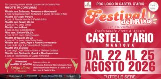Festival del Riso 2026 a Castel d’Ario: quattro giorni tra il celebre Riso alla Pilota, il concorso “Spiga d’Oro”, musica, luna park e Notte Bianca