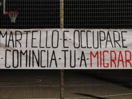 Sale la tensione per Ilaria Salis all’Arci di Te Brunetti. Striscione di “benvenuto” del Fronte Veneto Skinheads