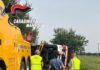 Autobotte dei Vigili del Fuoco si ribalta sulla Asolana: ferito un 32enne