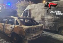 Incendio nella notte a Motteggiana: un’auto distrutta e un furgone danneggiato dalle fiamme. Indagini dei carabinieri