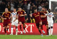 Roma rimonta l’Atalanta nel finale: 2-1 e vetta con l’Inter