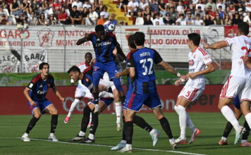 Calcio Serie B – IL MANTOVA RAGGIUNGE IL PISA SUL 2-2 AL 93′
