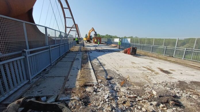 Lavori al ponte di San Benedetto