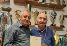 Tamburello – Arturo Danieli, 90 e non sentirli. Tutti riuniti a Castellaro per festeggiare il “presidentissimo”
