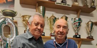 Tamburello – Arturo Danieli, 90 e non sentirli. Tutti riuniti a Castellaro per festeggiare il “presidentissimo”